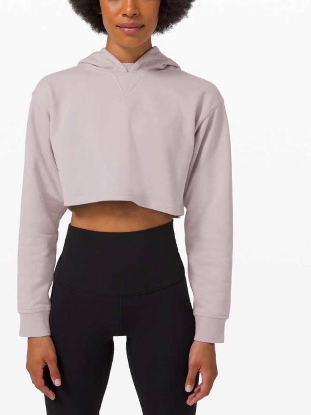 Lululemon All Yours Cropped Hoodie color Iced Iris W3DTNS